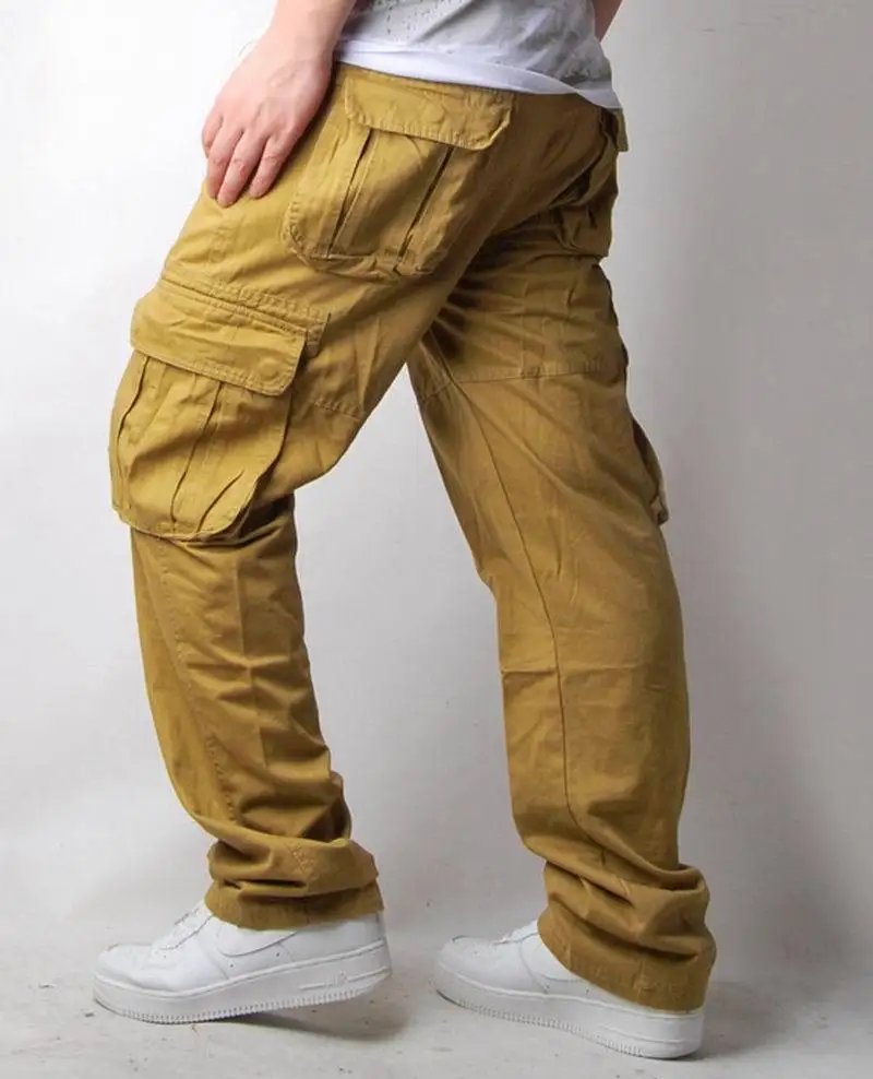 mens yellow cargo pants