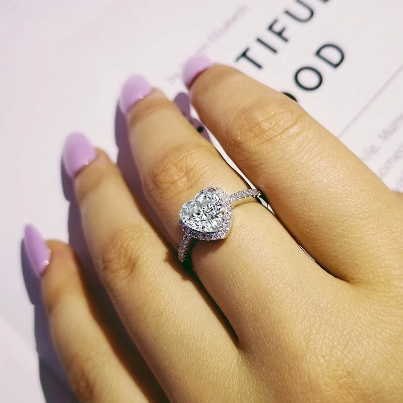 

Solid Real 925 Sterling Silver Ring Finger anel aneis CZ Flower Ring for Women Jewelry Pure Wedding Engagement R1707S