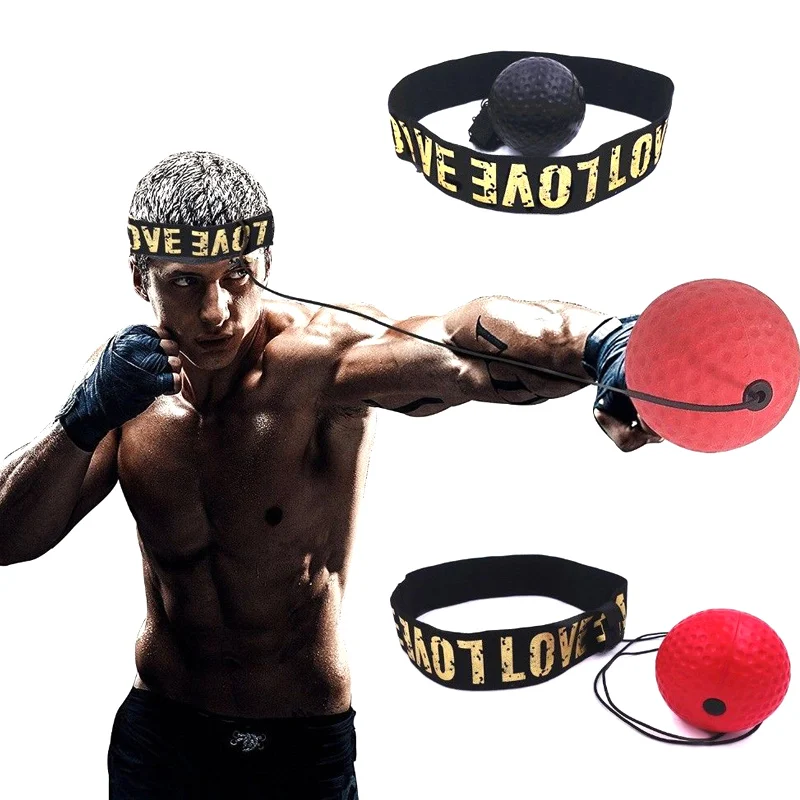 

1 Set Hand Eye Training Head-Mounted Boxing Reaction Ball Raising Reaction Force BB55