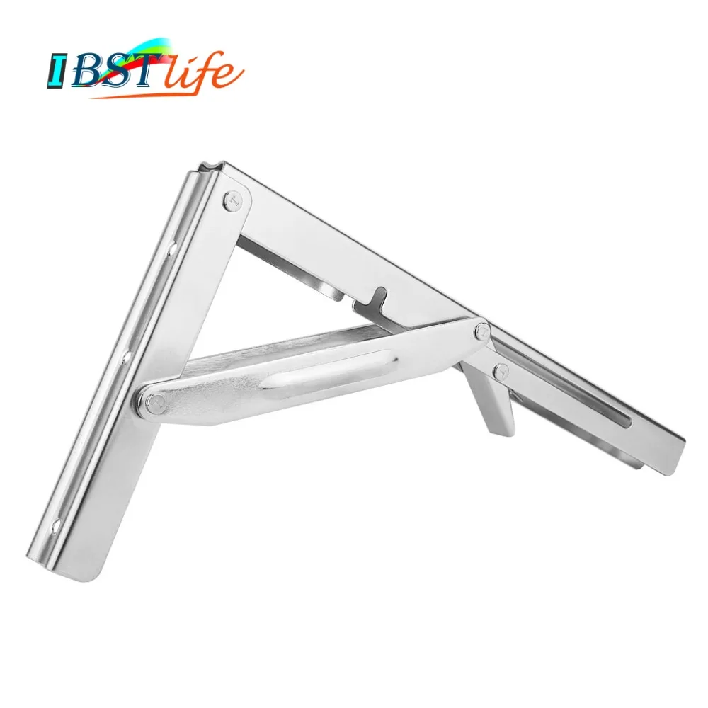 

550lbs Stainless Steel 304 Folding Shelf Bench Table Bracket Triangular support wall mounted DIY Home Boat Marine Accessories