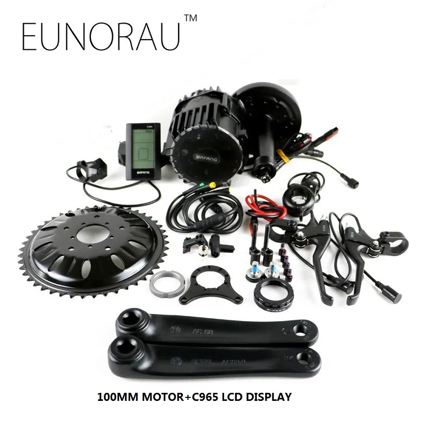 100MM and C965 LCD 48V1000W Bafang M615 52V1000W BBSHD электровелосипед мотор 8fun Средний привод Электрический велосипед конверсионный комплект - Цвет: 100MM and C965 LCD