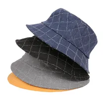 Клетчатая шляпа-ведро унисекс Новая модная женская кепка с принтом от солнца в стиле хип-хоп пляжная шляпа от солнца Mar23