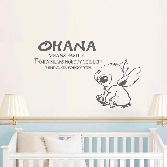 Ohana Quote Lilo and Stitch Inspired Vinyl Wall Decal