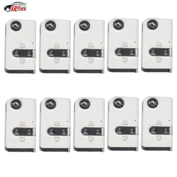 

KEYECU 10 Pcs Keyless Entry Modified Folding Flip Remote Key Shell 2-4 Button for Toyota Camry RAV4 Scion Carbon Fiber Covered