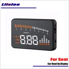 Liislee For Seat Ibiza 2015-2016 Car OBD2 Overspeed Warning Head Up Display Saft Driving Screen Projector Reflecting Windshield