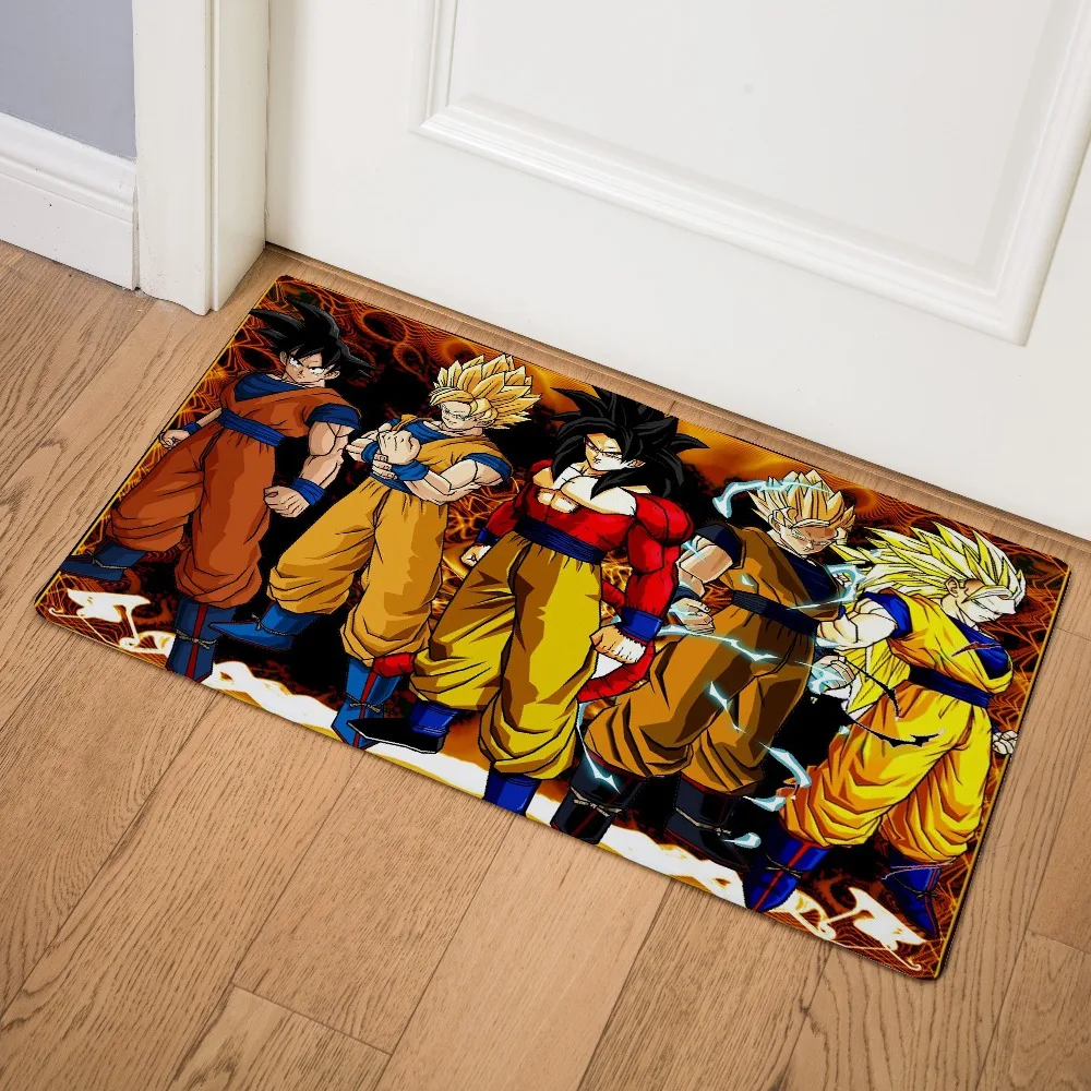 Online Cartoon Anime Super Saiyan Eingang Tür Matte PVC Küche Teppich Nicht slip Boden Matte Lustige Fußmatte Leicht Zu Reinigen teppich Коврик