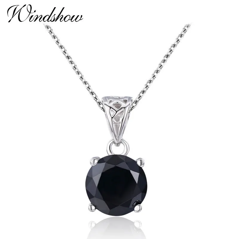 Slim Cute Small Round CZ Birthstone Birthday Stones 925 Sterling Silver Pingente Pendants Women Girls Friend Gift Jewelry Bijoux - Окраска металла: Black