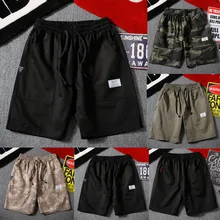 Мужские летние новые простые модные шорты с поясом модные удобные большие шорты