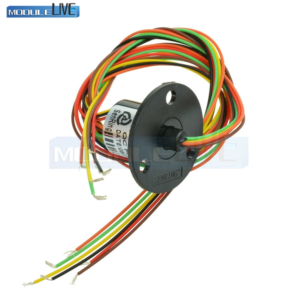 

12.5mm 300Rpm 6 Wires CIRCUITSx2A Capsule Slip Ring AC 240V for Monitor Robotic