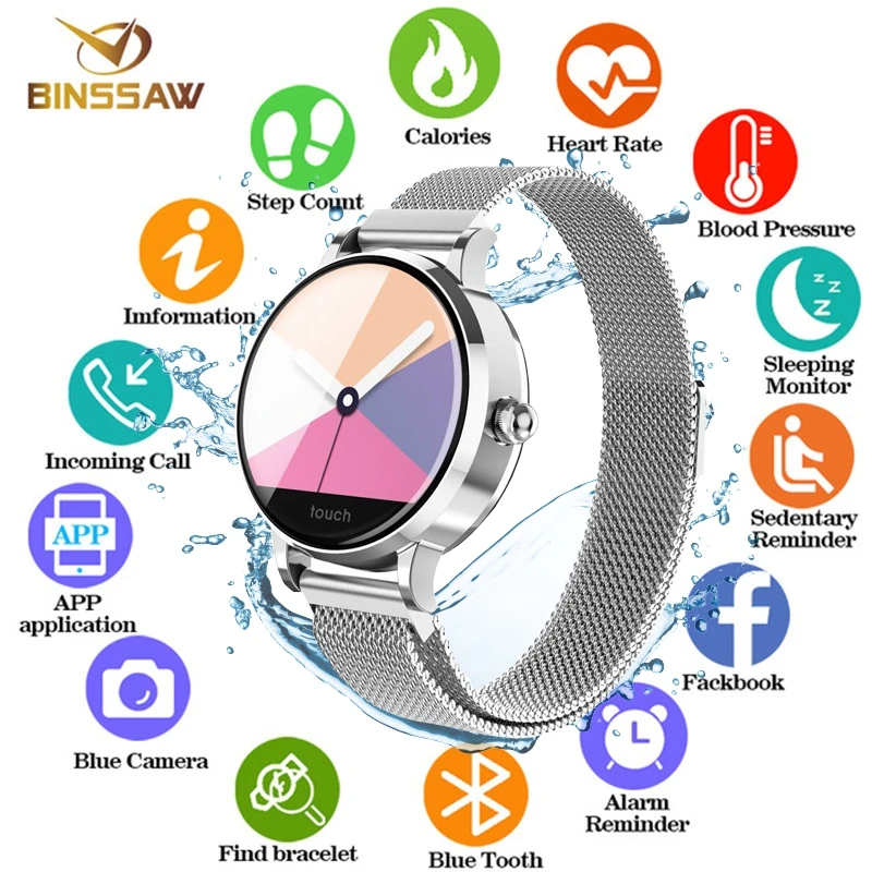 BINSSAW Новинка 2019 смарт браслет с пульсометром ЭКГ кровяное давление IP68 фитнес