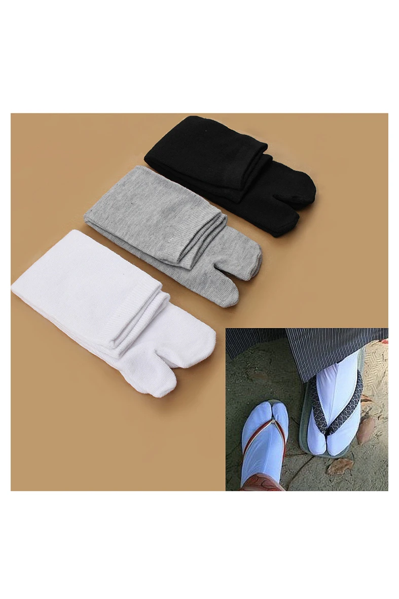 LBFS/Лидер продаж; 3 пары японских кимоно; Вьетнамки; сандалии с раздельным носком; носки Tabi Ninja Geta Zori; цвет белый, черный, серый