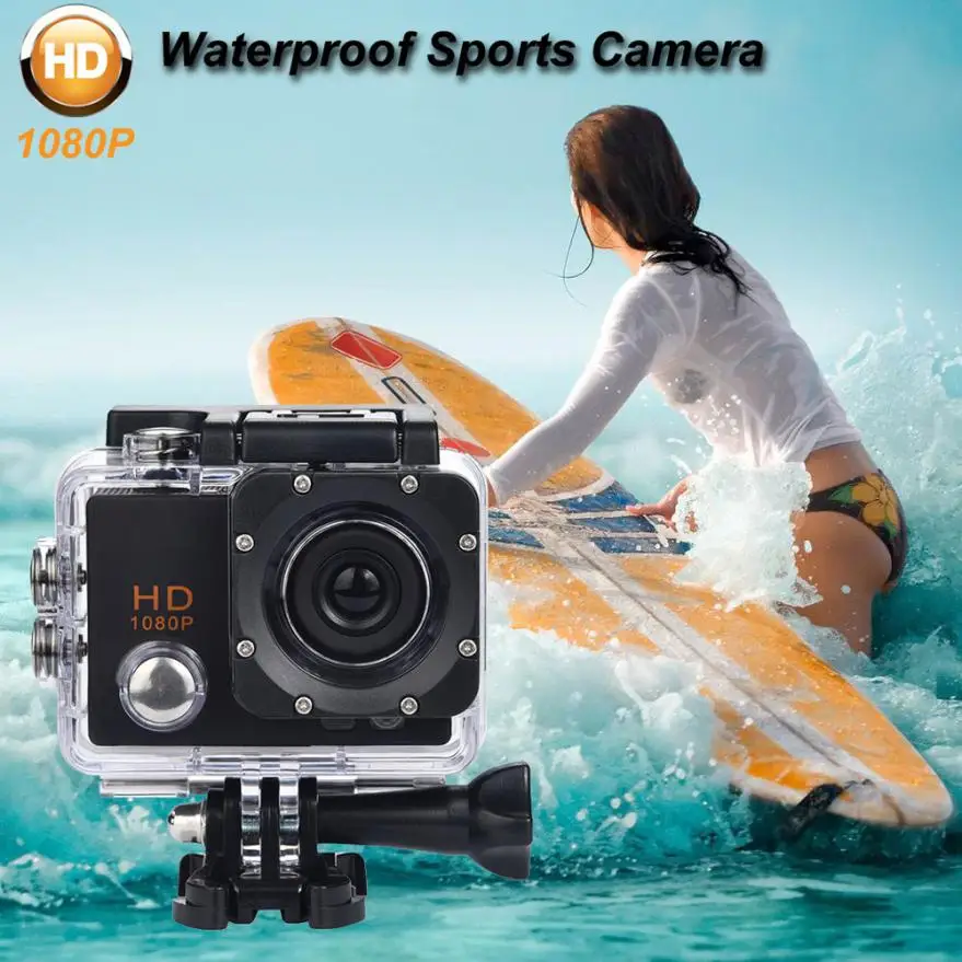 Новая модная спортивная водонепроницаемая камера HD 1080P спортивная экшн-камера DVR Cam DV видеокамера с USB кабелем l0818#3