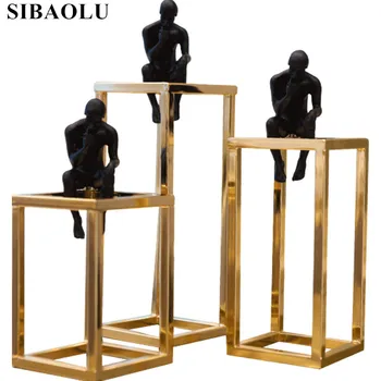 

SML Nature Modern Resin Statues Abstract Characters Thinker Figure Creative Resin Figurine For Home Decoration Accessories