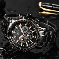 2019 Новый LIGE Для мужчин s часы лучший бренд класса люкс Для Мужчин's Водонепроницаемый военные спортивные часы Для мужчин все Сталь кварцевые
