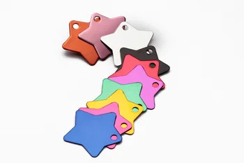 

30 pcs pet ID tag, Aluminum dog cat tag,luggage tag satr shape of tags personalized