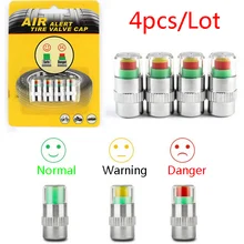 4PCS 2.0 Bar 30 PSI Auto Car Tire Pressure Monitor Valve Stem Caps Sensor Indicator Alert Diagnostic Tools Kits Free Shipping