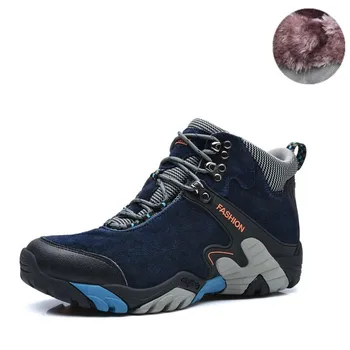 

Natural Suede Winter Men Boots Plush Warm Winter Boots Men Warm Anti-skidding High Quality