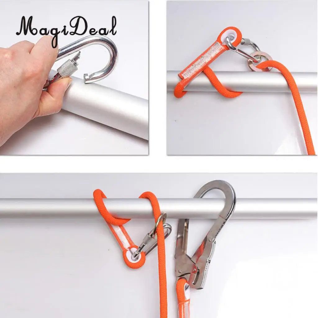 Rock Climbing Half Body Fall Protection Safety Harness Belt Lanyard with Carabiner CE Mountaineering Rescue Tree Arborist