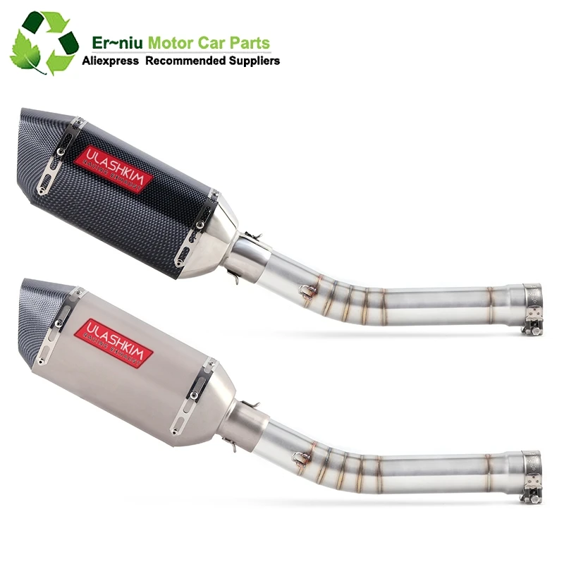 

Motorcycle Exhaust Muffler Escape Modified Link Middle Pipe Full System Slip On For yamaha YZF R6 YZF-R6 1998-2005
