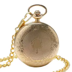 Роскошный подарок золотой карманные часы Винтаж кулон часы Цепочки и ожерелья цепи брелок Часы Роман Количество часы карманные Relogio Bolso