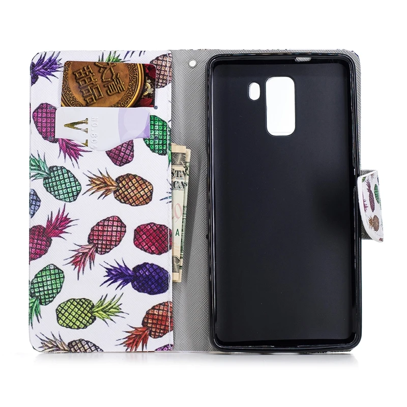 Чехол для huawei P20 lite случае Роскошные мультфильм цветочный Бумажник кожаный чехол