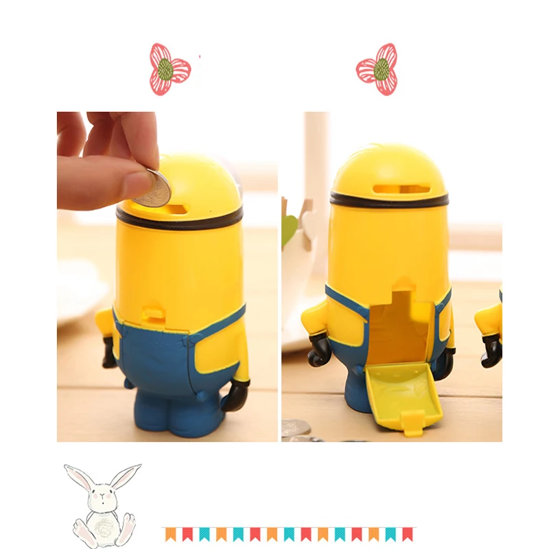 

Brand New Cute Cartoon Minions Kumbara Coin Money Boxes Safe Coins Piggy Bank Despicable Me Cash Box Free Shipping