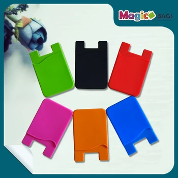 

Custom logo, Protective Silicone Phone Smart Wallet / Silicone Card Holder for iPhone / Other Mobile Phone