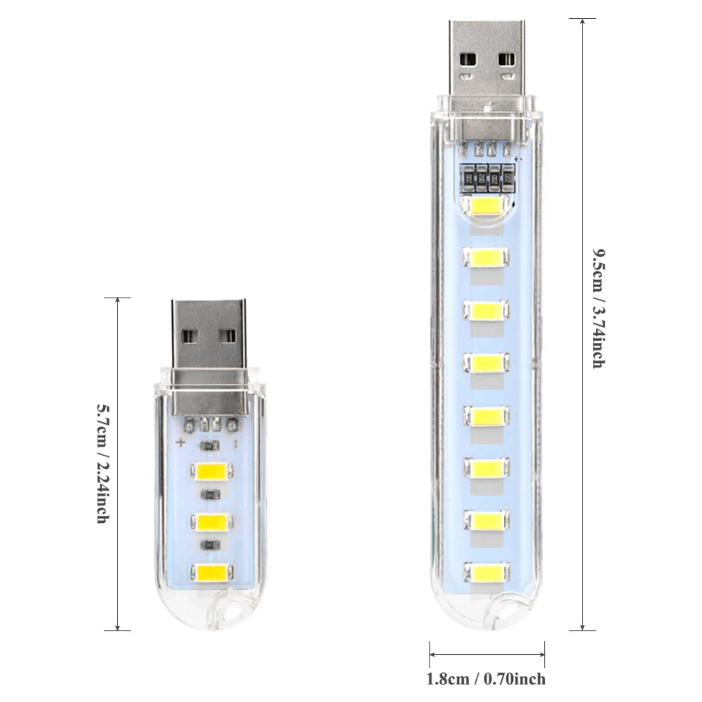 Coquimbo мини USB светодиодный светильник s 3/8 светодиодный s SMD 5730 теплый/белый светильник для ПК настольного ноутбука power Bank ключ 5 в 1,5 Вт Ночная лампа