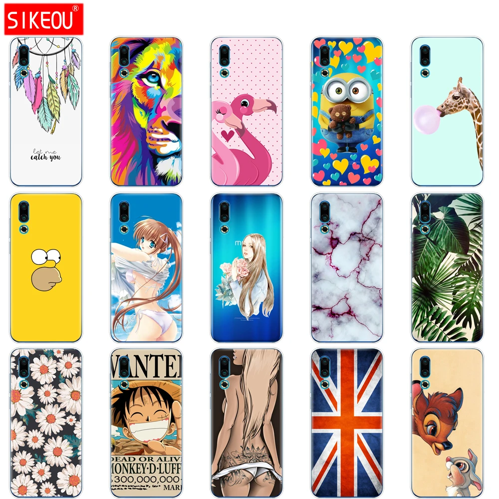 

For Meizu 16S Case 6.2'' Cartoon Painted Soft TPU Silicone Back Cover For Meizu 16s 16 S Phone Cases Slim Coque For Meizu16S