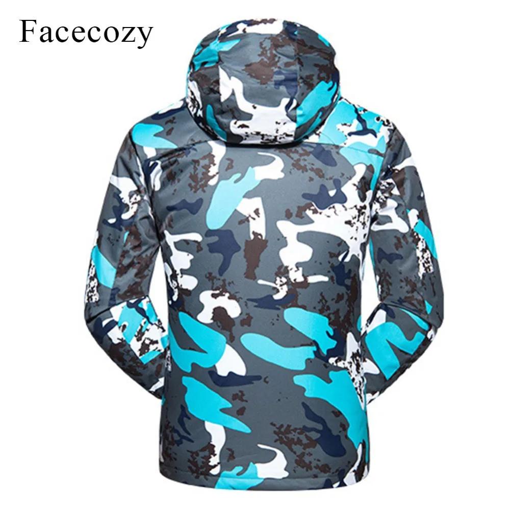 Facecozy Мужская и Женская Весенняя куртка для походов флисовая камуфляжная