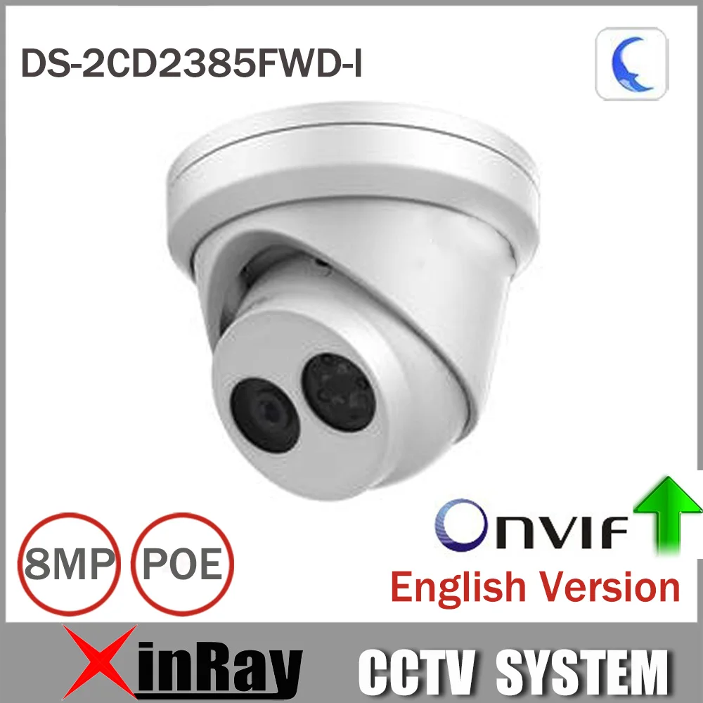 Express Shipping Hik 8MP Turret Camera DS 2CD2385FWD I Network IP Camera H 265 8MP CCTV