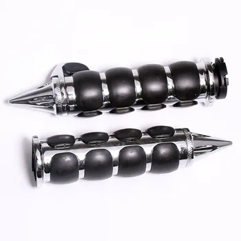 

CUSTOM CHROME MOTORCYCLE HAND GRIPS HANDLEBAR 1 INCH FOR HARLEY DAVIDSON SPIKE