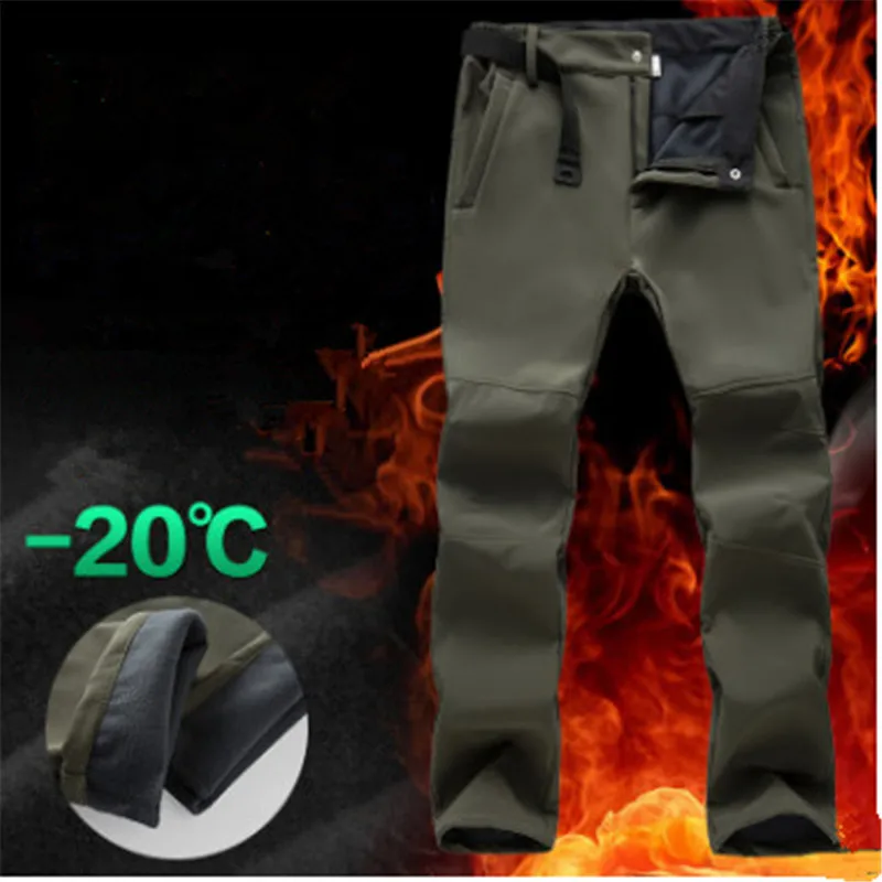 

5XL Men's Spring Softshell Waterproof Pants Outdoor Sports Brand Clothing Camping Hiking Climbing Trekking Male Trousers hunting