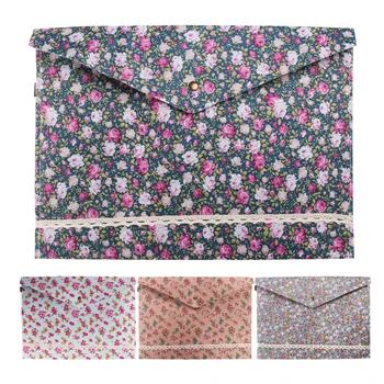 

Vintage Dots Flower Face Series A4 Documents File Bag Files Folder Stationery Filing Production