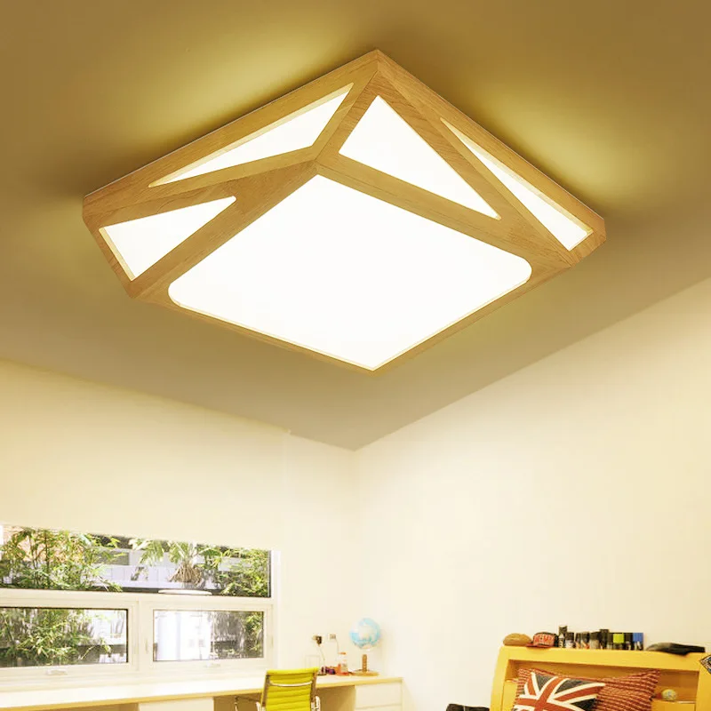 

Wood LED Ceiling Lights LED Lamp Modern Nordic Home Lighting Bedroom Lamps lustre de plafond Living Room iluminacion lamparas