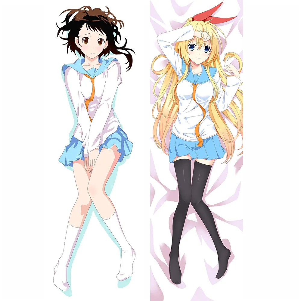 Japanese Anime Nisekoi Chitoge Kirisaki Onodera Kosaki Hugging Body Pillow Cover Case Dakimakura