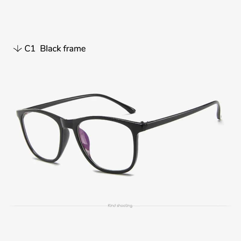 Toketorism Женская оправа градусов очки прозрачные линзы прозрачные серые очки для мужчин 8242 - Цвет оправы: Black