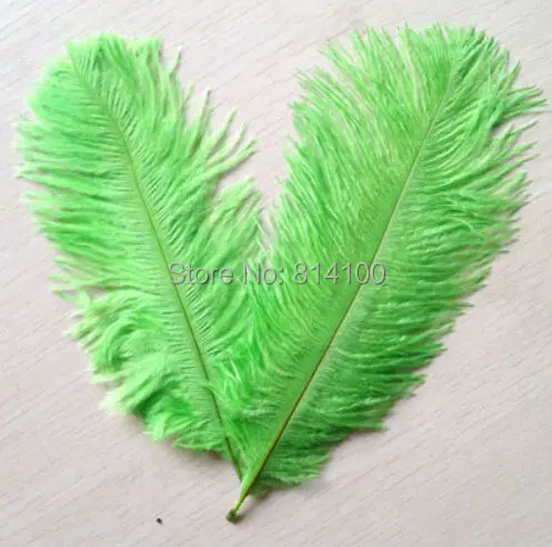 

100pcs/lot 6-8 inch 15-20cm geen ostrich feathers for wedding decor craft