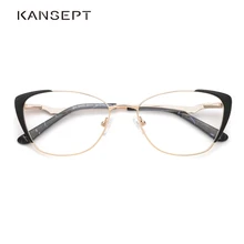 Металлические женские оправы черный кошачих глаз женские оптические оправа Модные Новое поступление высокое качество