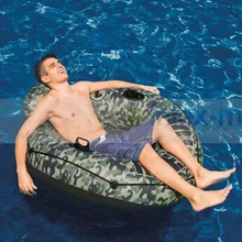 INTEX Одиночная надувная камуфляжная плавающая кровать colchonetas Надувные piscina matelas gonflable piscine