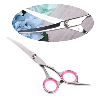 

6" Stainless Steel Pet Gromming Curved Blade Scissors Dog Cat Cutting Hair Scissors Barber