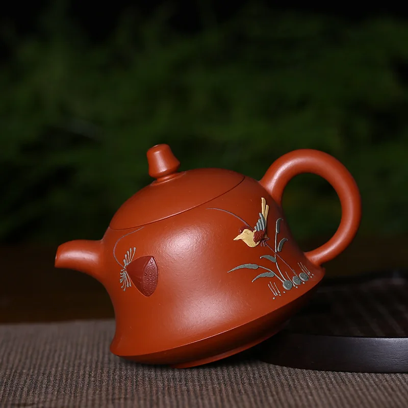 Чайный набор dahongpao плоские пустые горшки чистый глиняный горшок ручной росписи с