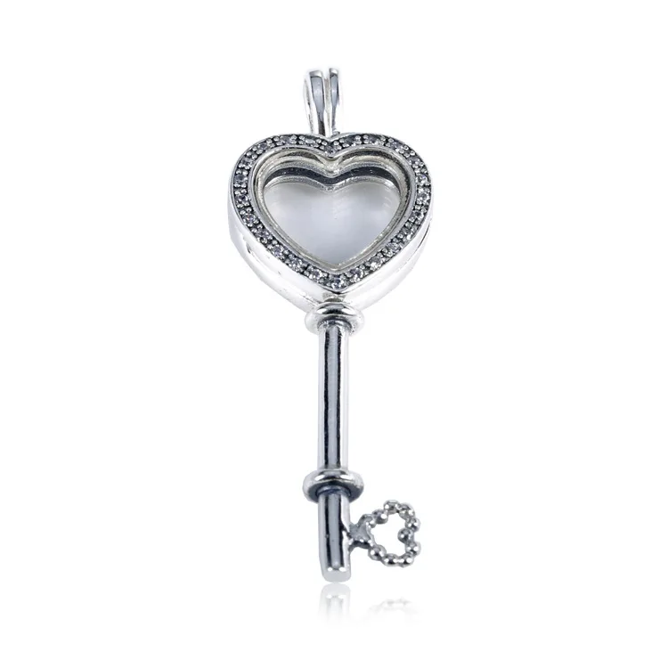 Original Pandora Love Key Locket Pendant Necklace Clear CZ 2018
