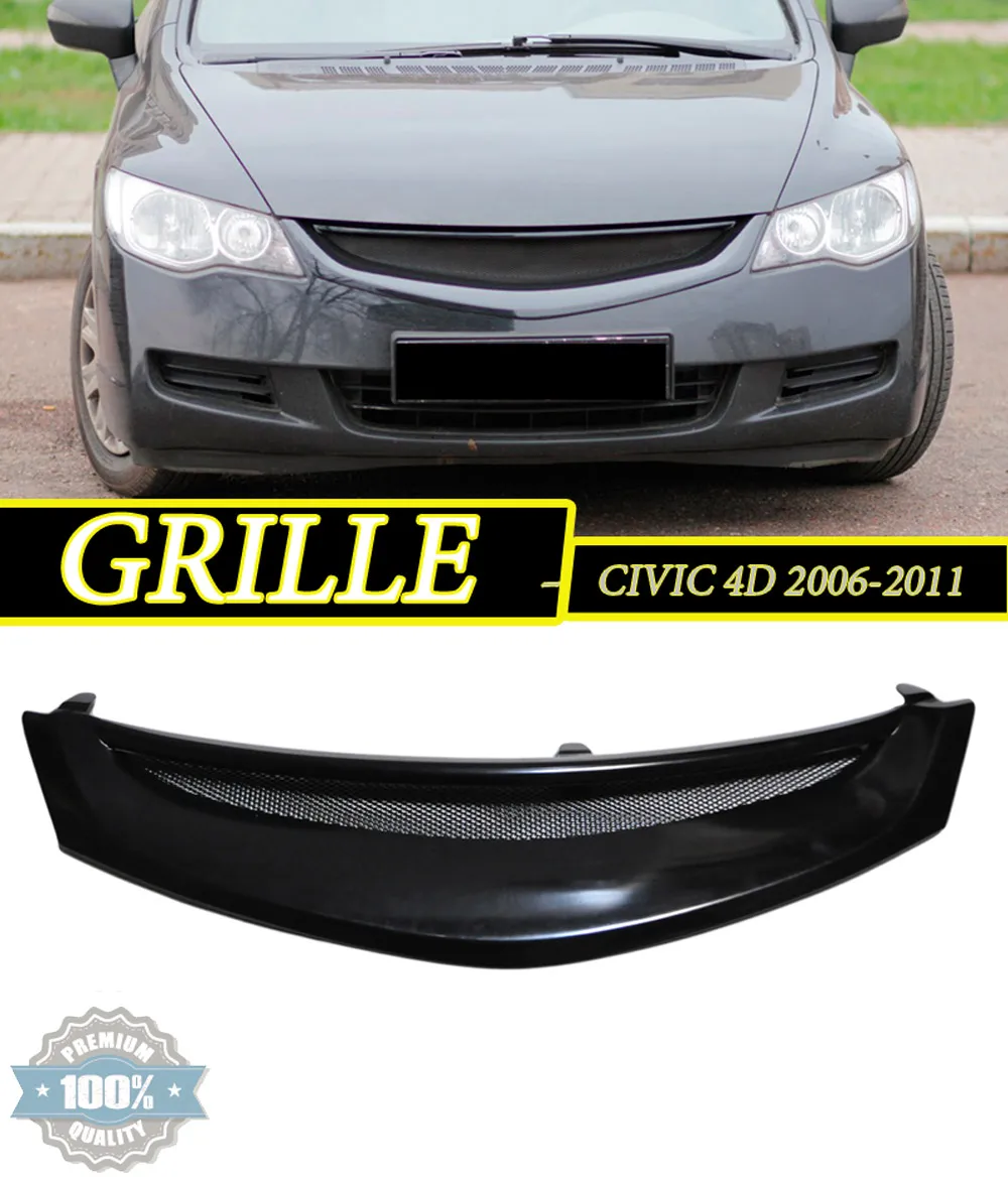 Решетка радиатора чехол для honda civic 4d 2006-2011 Mugen Стиль 2 с защитной сеткой пластик ABS