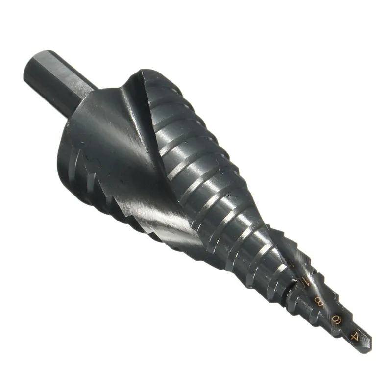 1pc 4-32mm Pagoda Drill Triangle round handle Spiral HSS Power Tools Grooved Step Drill Bit Nitroge