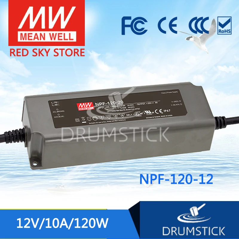 

MEAN WELL NPF-120-12 12V 10A meanwell NPF-120 12V 120W Single Output LED Switching Power Supply