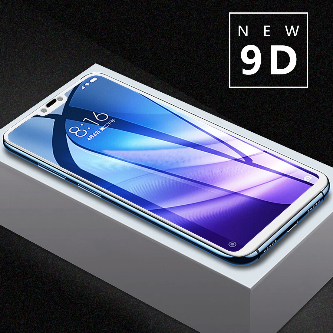 

9D Full Cover Tempered Glass For Xiaomi mi 8 8 Lite 9 Glass screen protector Protective film For Red mi note 7pro glass film