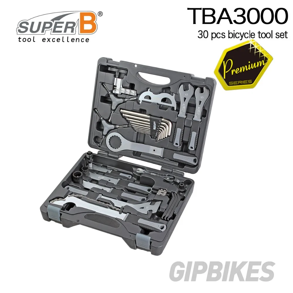 

Super B TBA3000 30Pcs Bicycle tool set professional toolbox Portable tool box