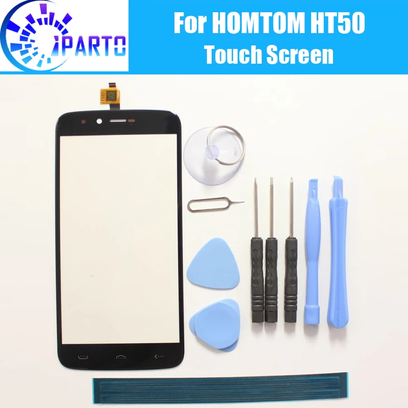 HOMTOM HT50 сенсорный экран Стекло 100% гарантия оригинальный дигитайзер стеклянная