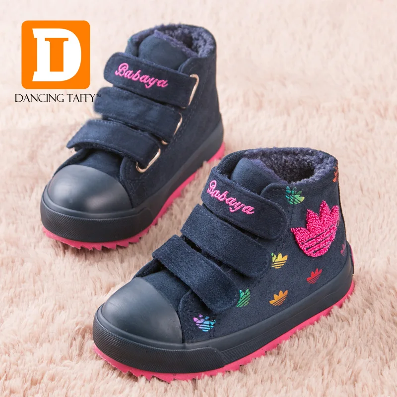 

New 2015 Autumn / Winter Children Boots Soild Plush Rubber Boots Baby Warm Shoes For Girls & Boys Sneakers Kids Boots Krosovki